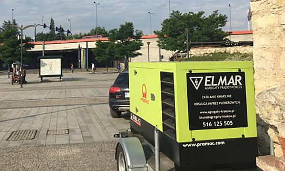 Agregat prądotwórczy 45 kVA na przyczepie
